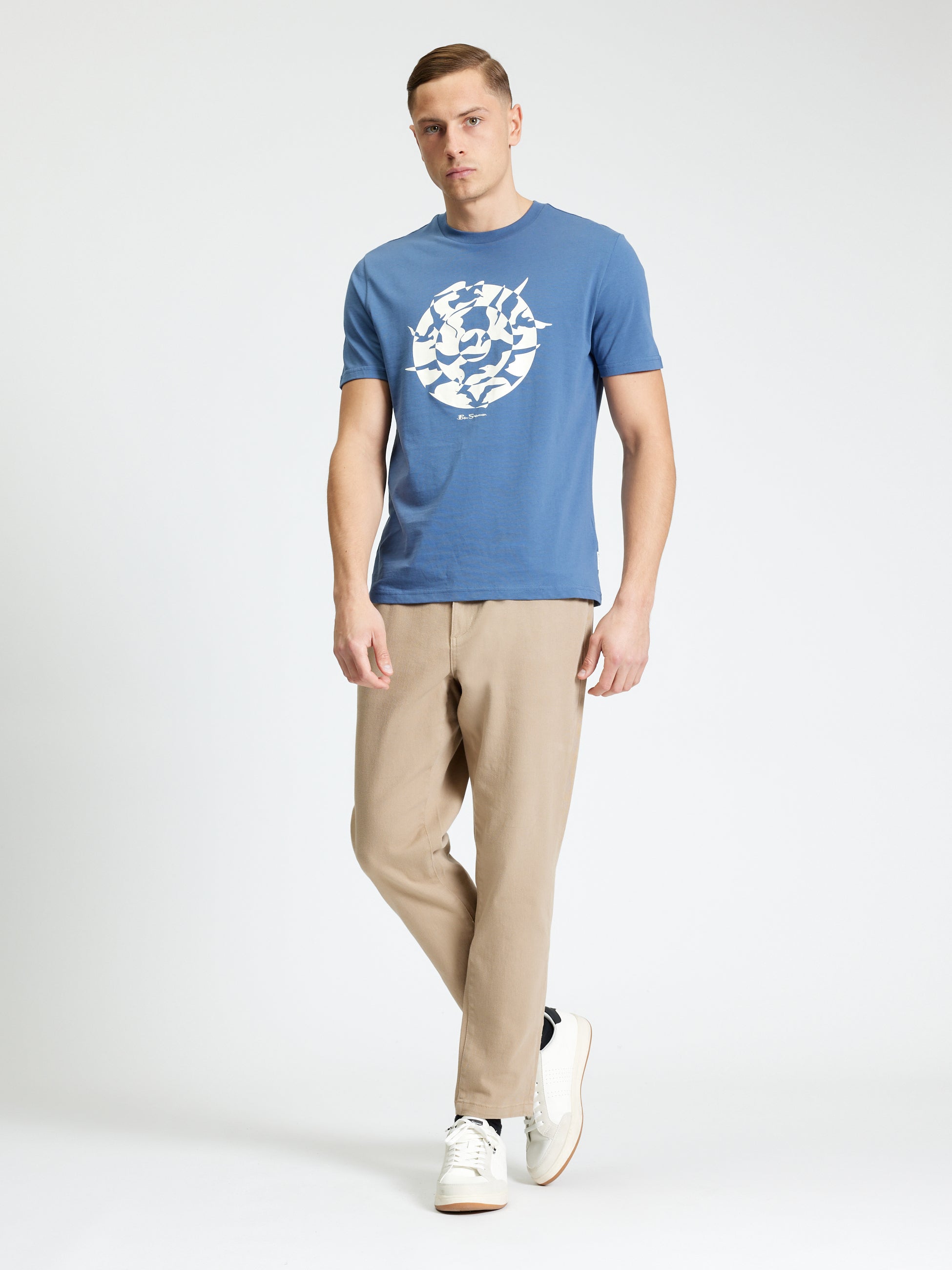 Ben Sherman Seagul Target Tee - Indigo