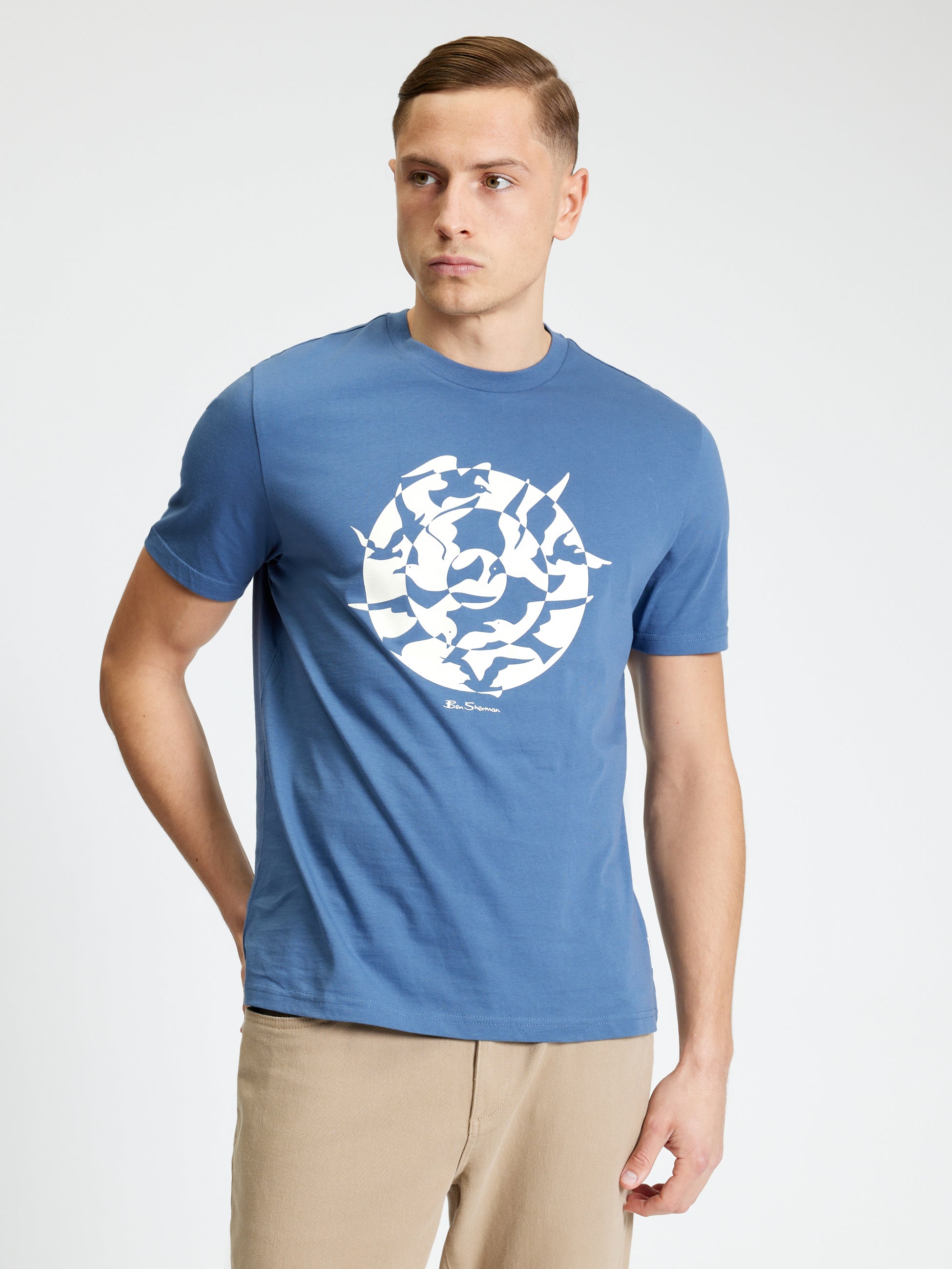 Ben Sherman Seagul Target Tee - Indigo