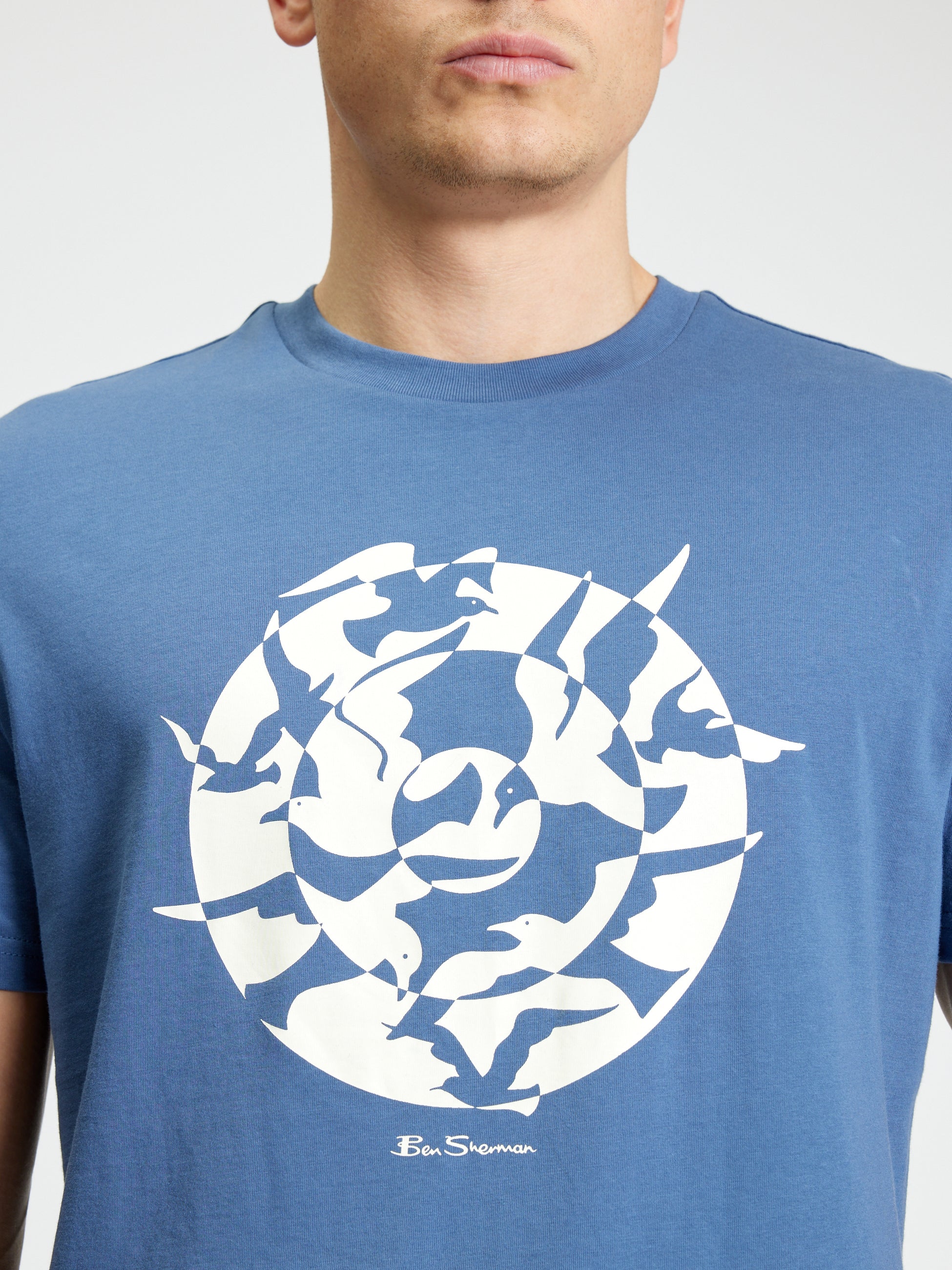 Ben Sherman Seagul Target Tee - Indigo