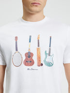 Ben Sherman Jumble Guitars Tee - White