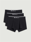 Ben Sherman 3 Pack Trunks - Mod Stripe - Black