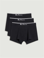 Ben Sherman 3 Pack Trunks - Mod Stripe - Black