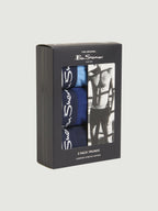 Ben Sherman 3 Pack Trunks - Mod Stripe - Blue