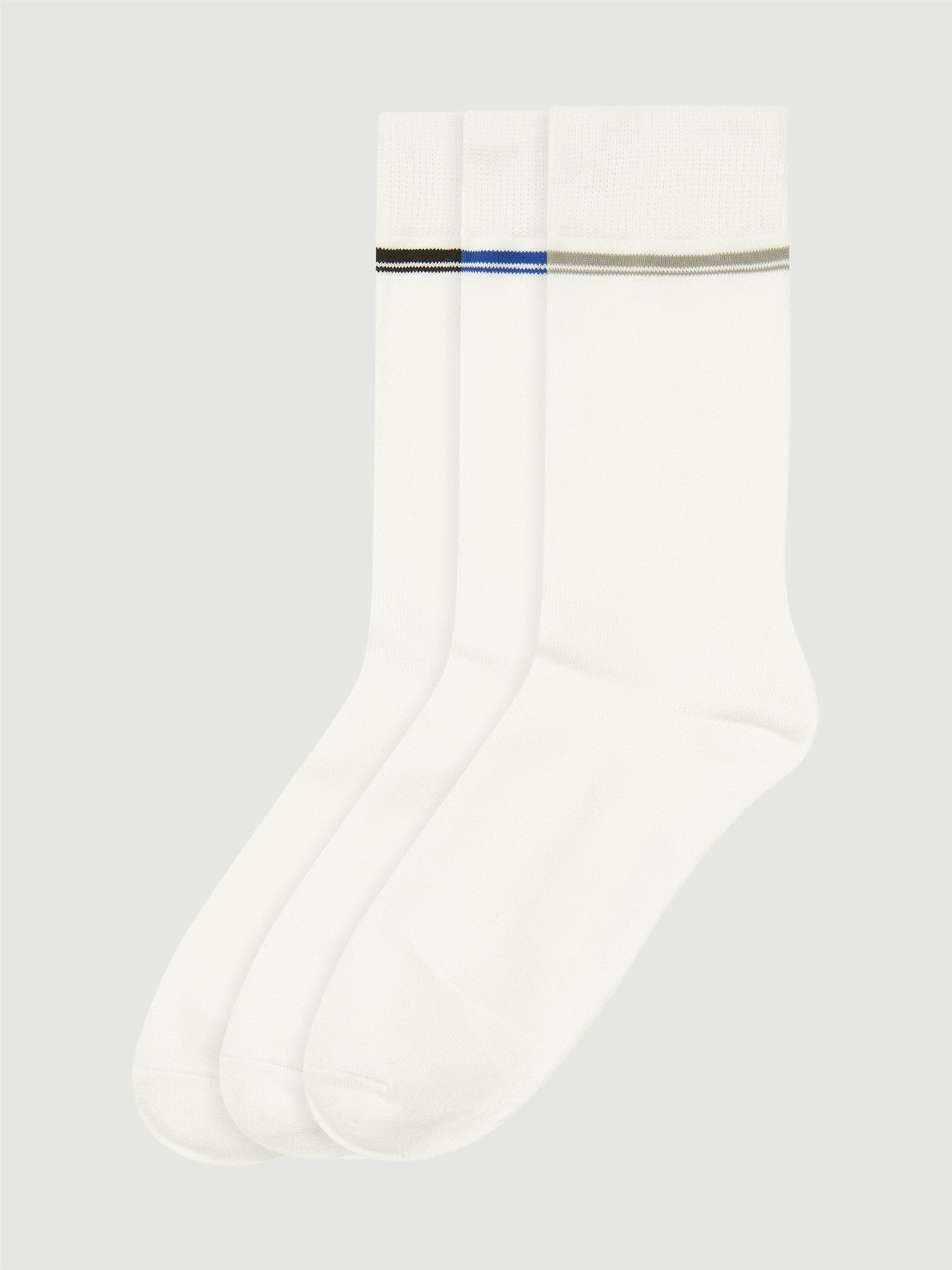 Ben Sherman 3 Pack Socks -  White Stripes