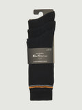 Ben Sherman 3 Pack Socks - Black Stripes