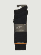 Ben Sherman 3 Pack Socks - Black Stripes