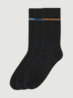 Ben Sherman 3 Pack Socks - Dark Navy Stripes