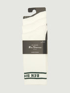 Ben Sherman 3 Pack Socks - White Ivy Rib
