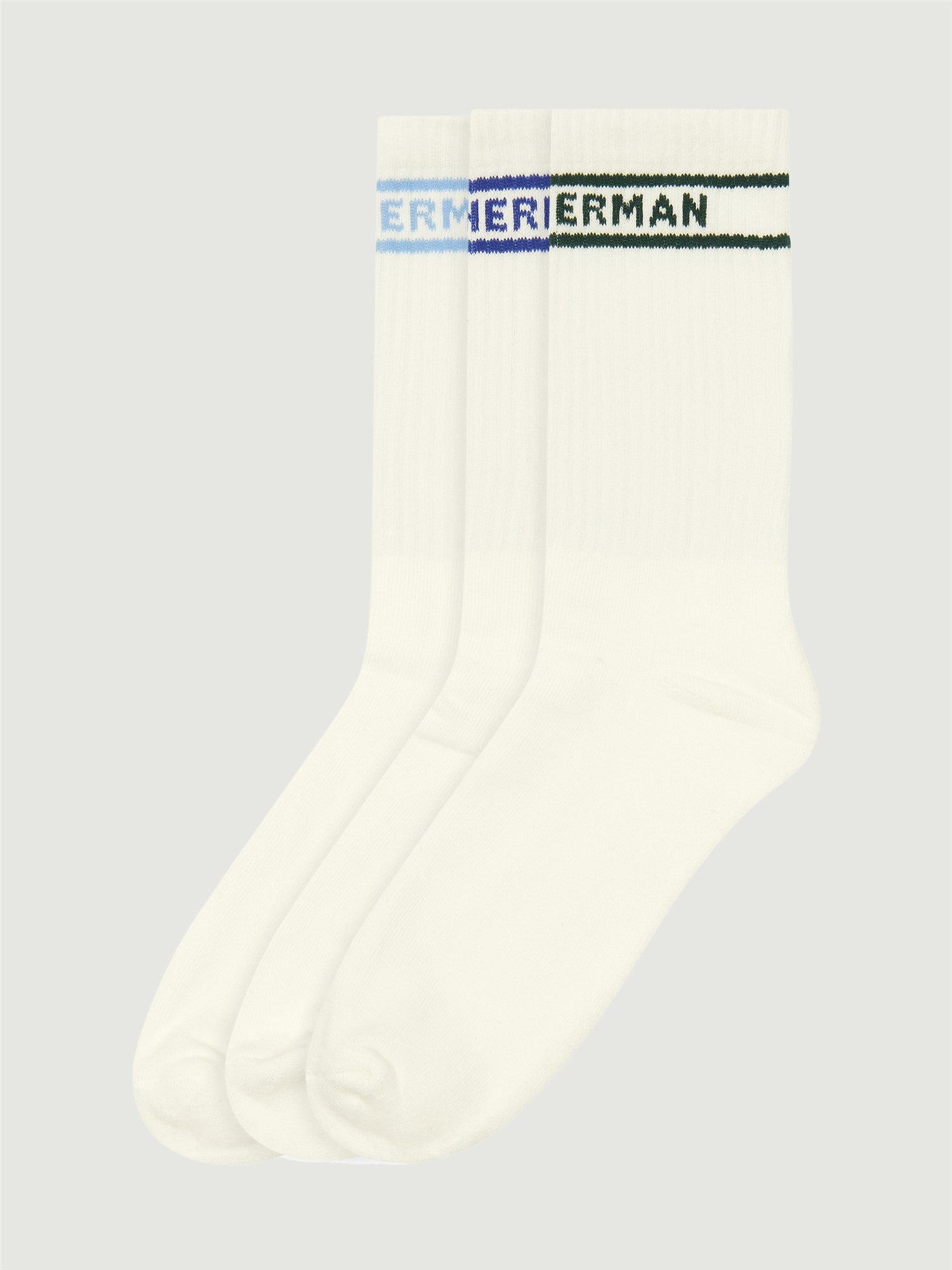 Ben Sherman 3 Pack Socks - White Ivy Rib