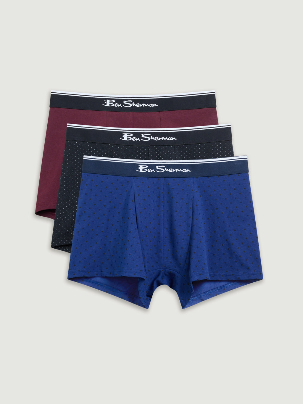 Ben Sherman 3 Pack Trunks - Spot Mix - Multi