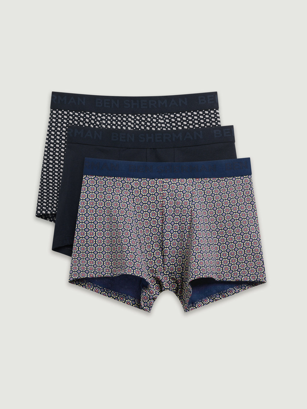 Ben Sherman 3 Pack Trunks - Geo - Multi