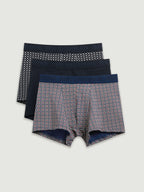 Ben Sherman 3 Pack Trunks - Geo - Multi