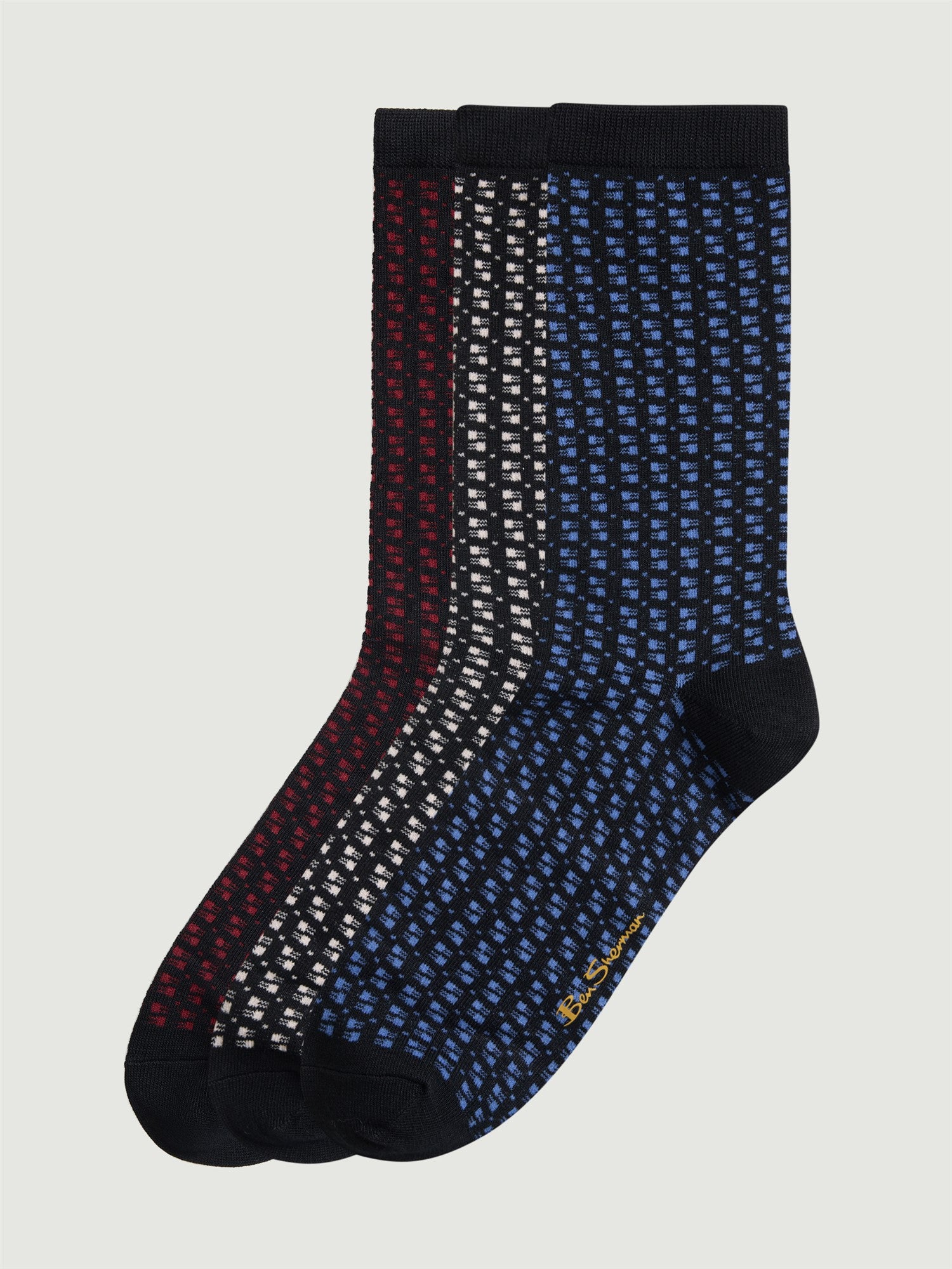 Ben Sherman 3 Box Socks - Multi Check