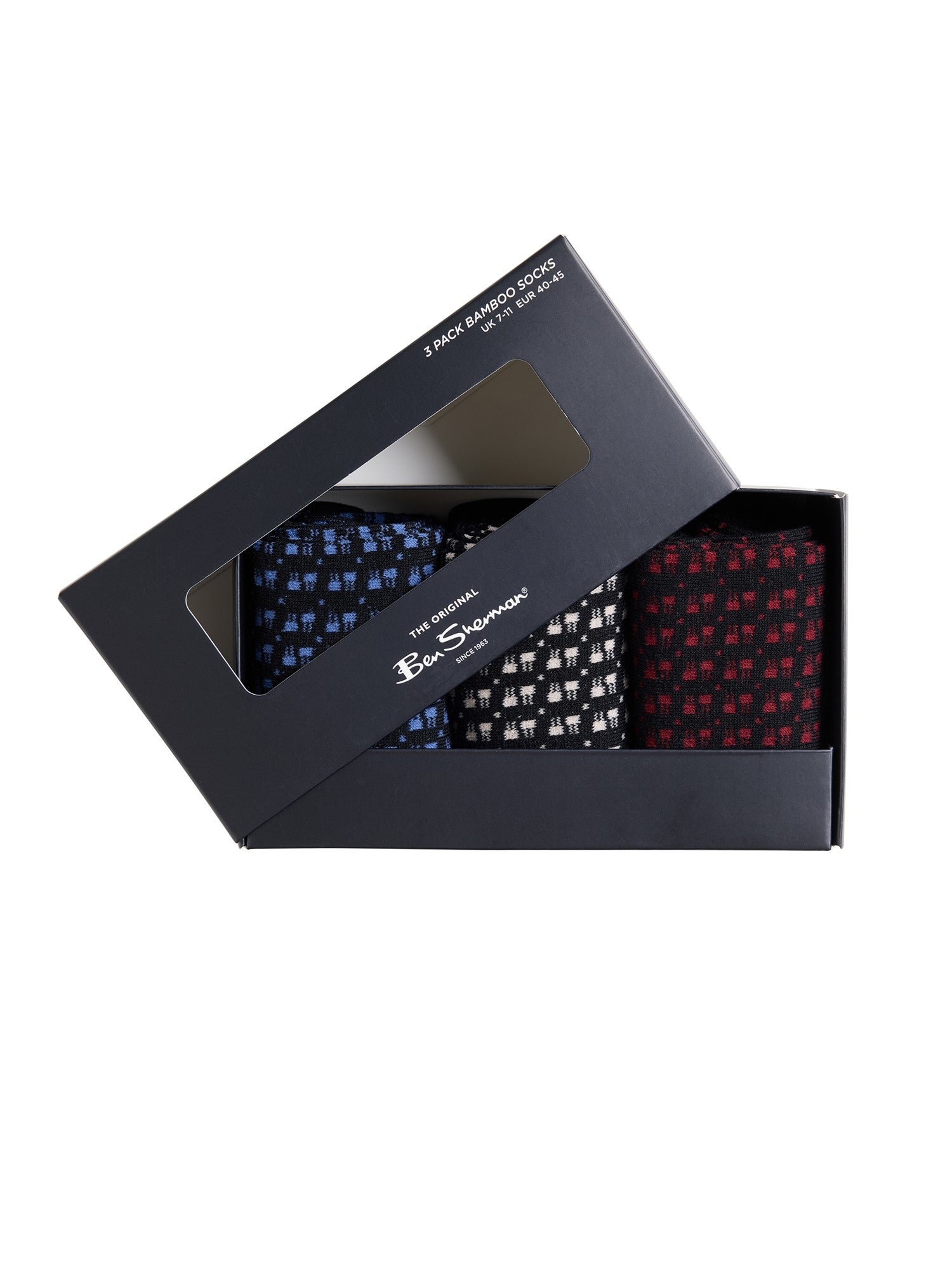Ben Sherman 3 Box Socks - Multi Check