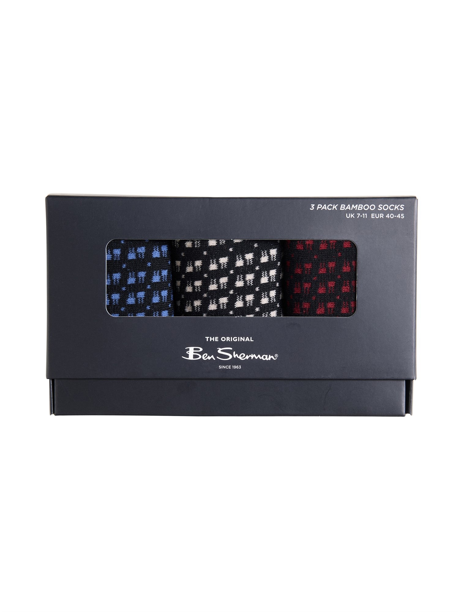 Ben Sherman 3 Box Socks - Multi Check