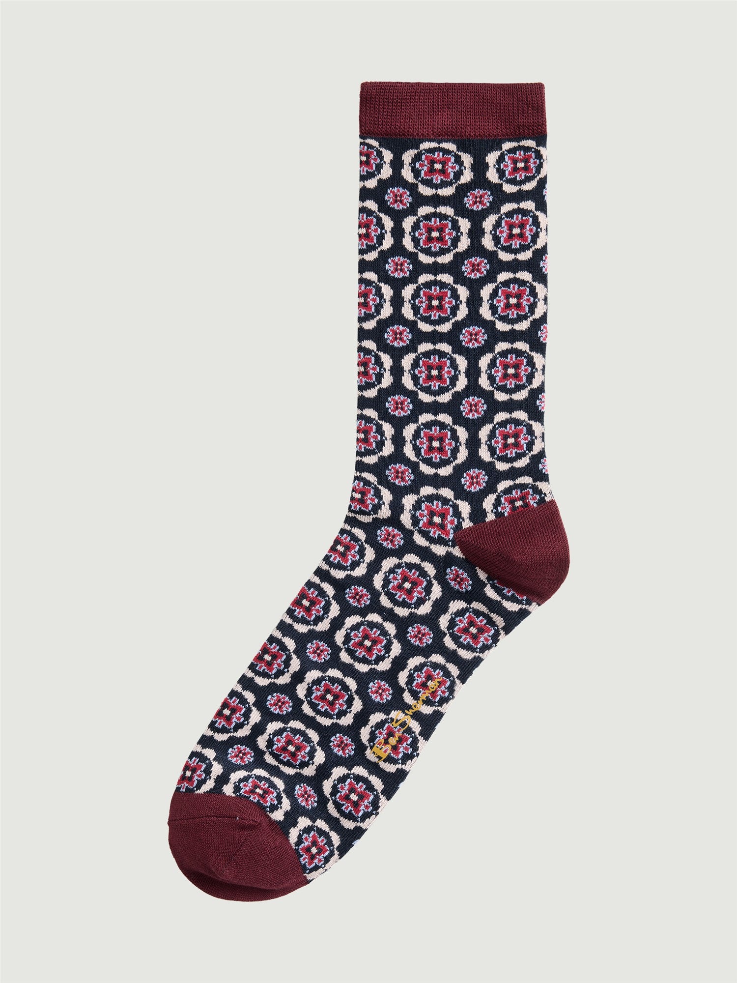 Ben Sherman 3 Box Socks - Burgundy Mix