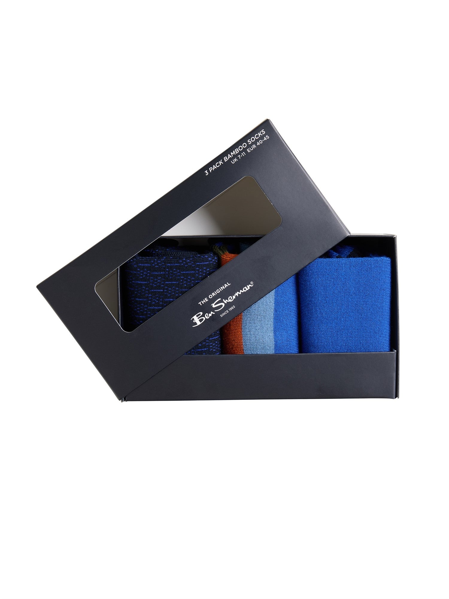 Ben Sherman 3 Box Socks - Blue Mix