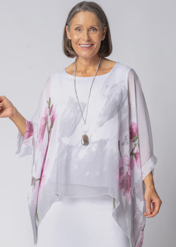 Ciara Silk top in Modena Pink