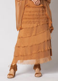 Fifi Silk Skirt in Burnt Toffee