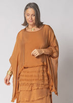 Amulet Silk Top in Burnt Toffee