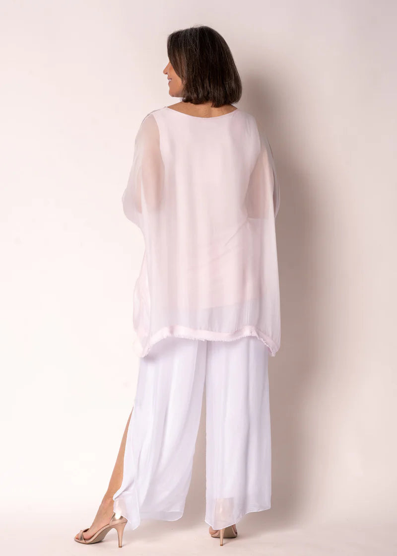 Amulet Silk Top in Modena Pink