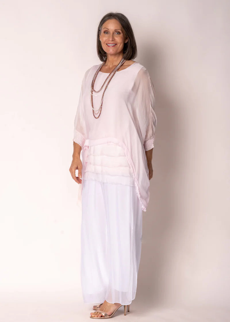 Amulet Silk Top in Modena Pink