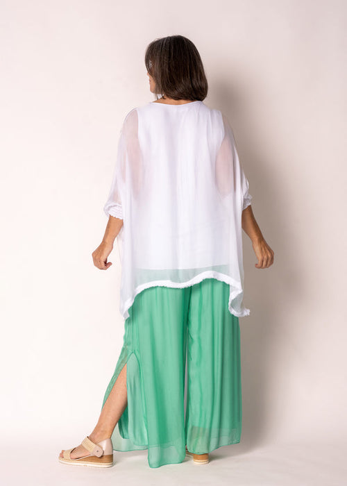 Amulet Silk Layer Top - White