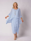 Netty Silk Dress in Baby Blue