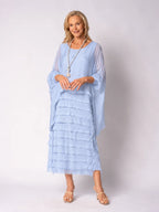 Netty Silk Dress in Baby Blue