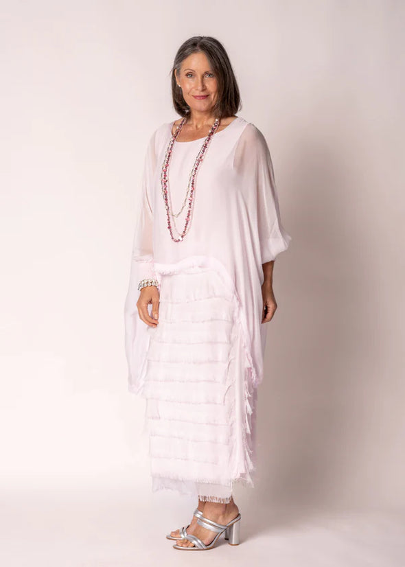 Netty Silk Dress in Modena Pink