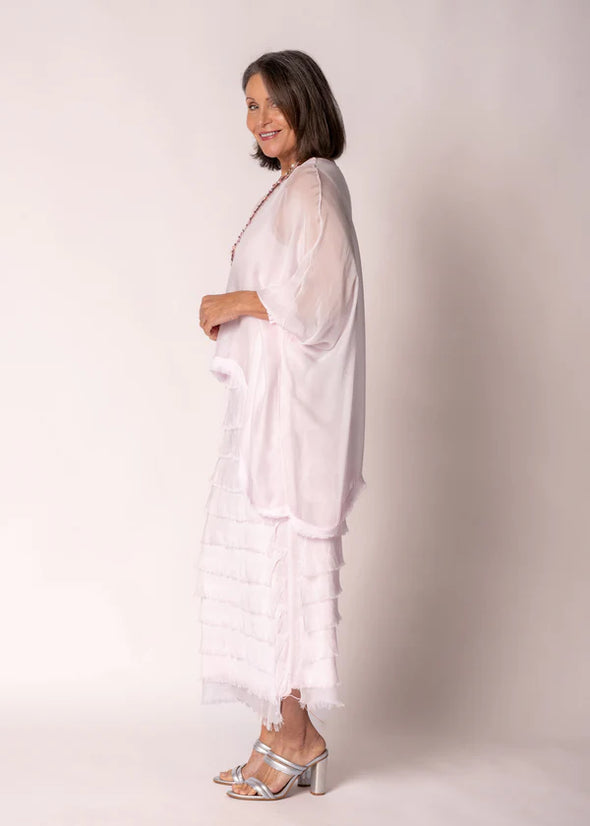 Netty Silk Dress in Modena Pink