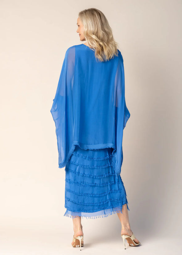 Candie Silk Dress in Cobalt Blue