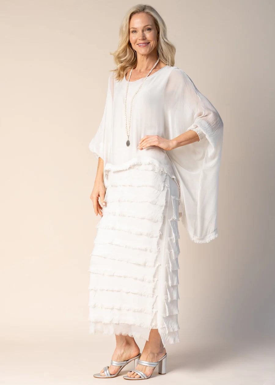 Candie Silk Dress in Latte