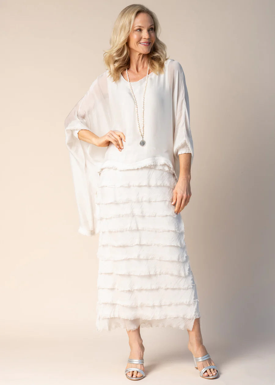 Candie Silk Dress in Latte