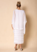 Candie Silk Dress in White