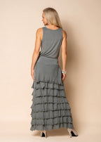Julie Linen Skirt - Gum Leaf