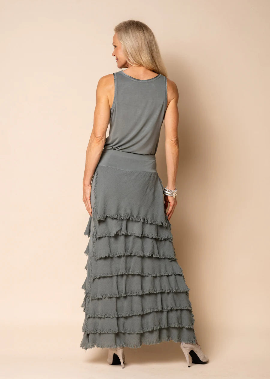 Julie Linen Skirt - Gum Leaf