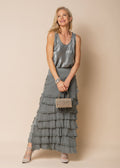 Julie Linen Skirt - Gum Leaf