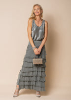 Julie Linen Skirt - Gum Leaf