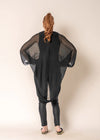 Samantha Silk Jacket in Onyx