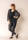 Samantha Silk Jacket in Onyx