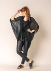 Samantha Silk Jacket in Onyx