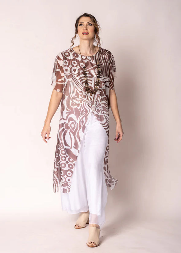 Fiora Silk Top in Mocha