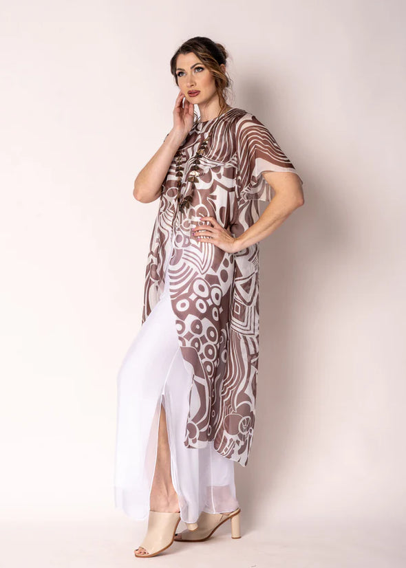 Fiora Silk Top in Mocha