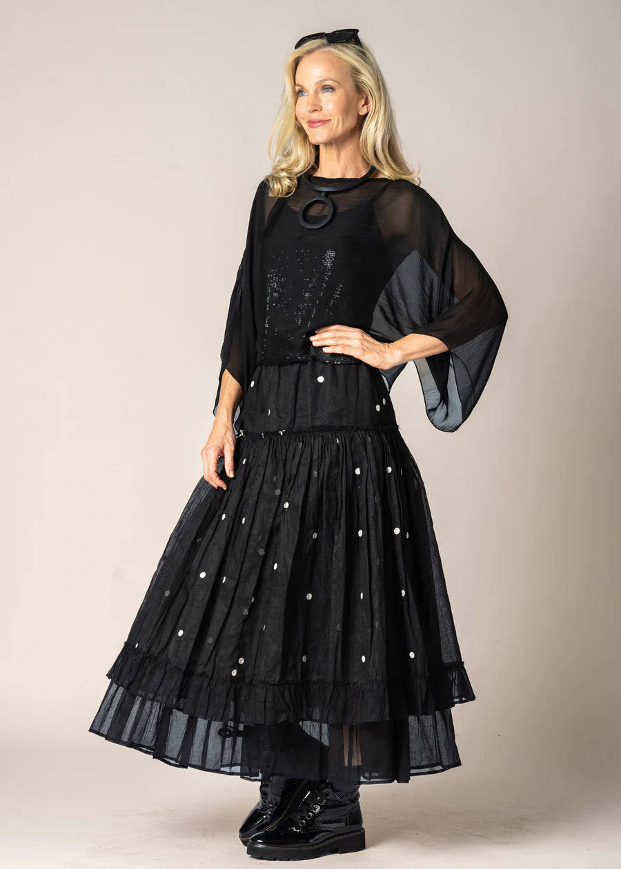 Kaidi Silk Top in Onyx