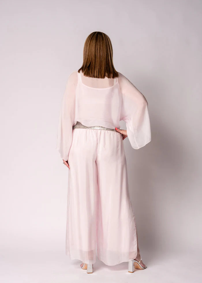 New Gia Silk Pant - Modena Pink