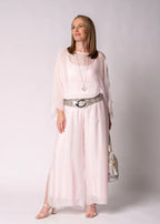 New Gia Silk Pant - Modena Pink