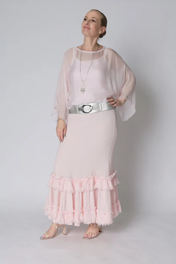 Kaidi Silk Top in Modena Pink
