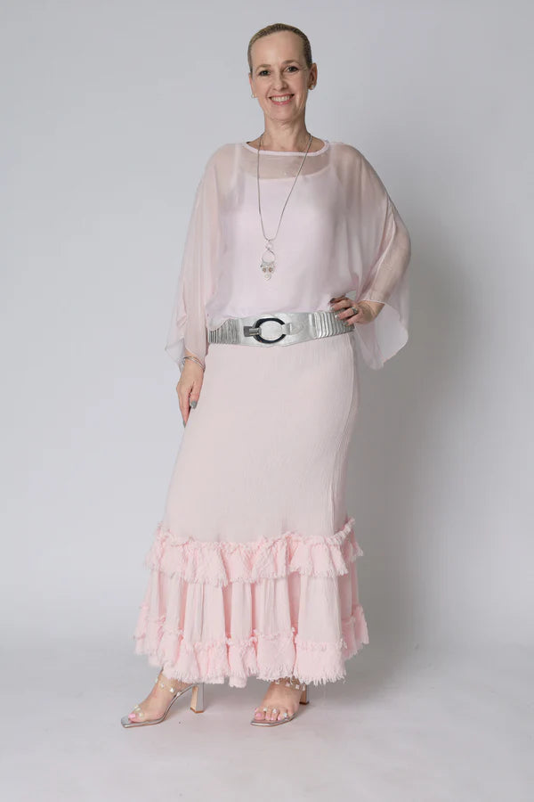 Kaidi Silk Top in Modena Pink