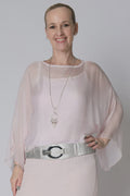 Kaidi Silk Top in Modena Pink